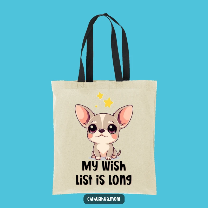 Funny Chihuahua Tote Bag: Curious Star Gazer Pup - Whimsical Gift