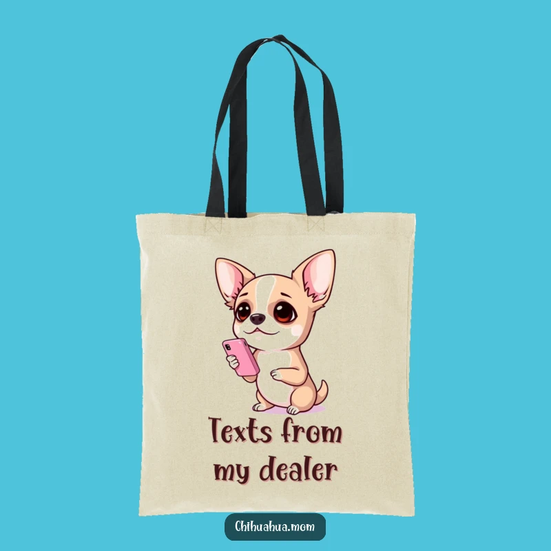 Funny Chihuahua Phone Fumble Tote Bag - Chic & Hilarious Dog Accessory